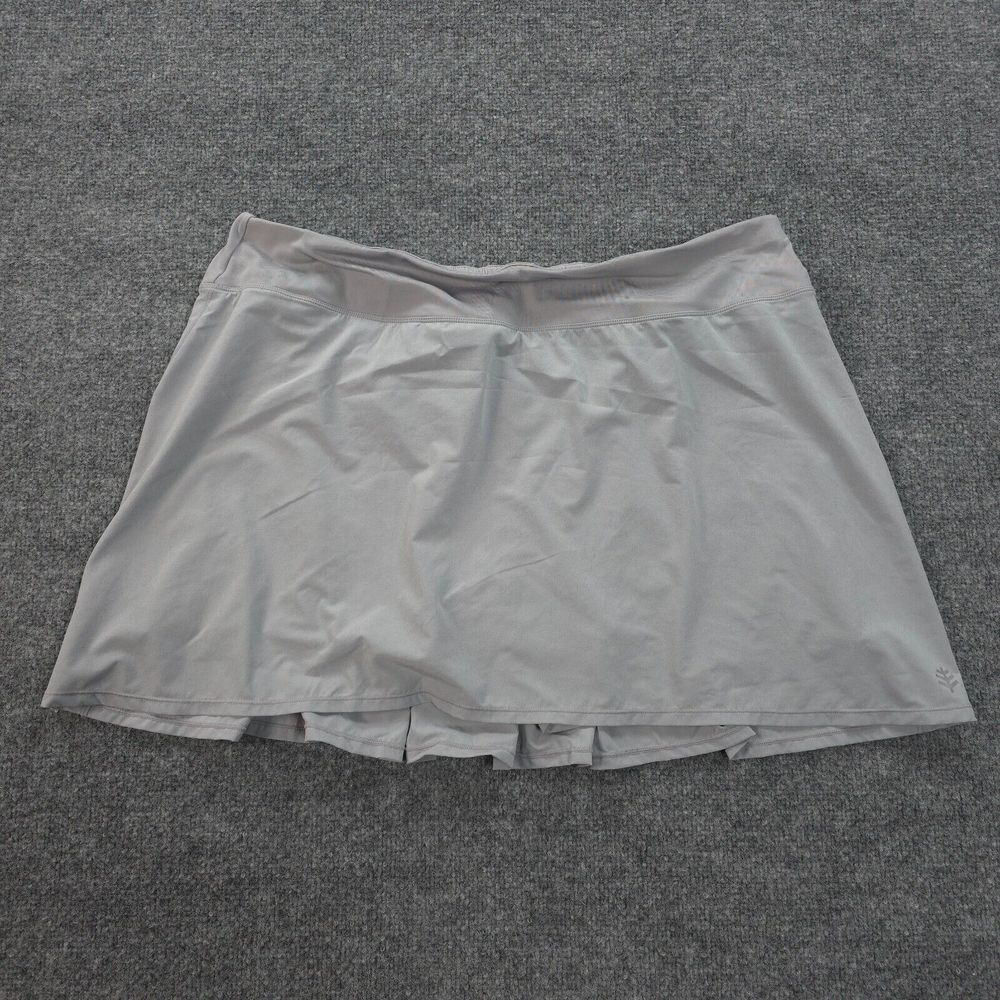 Coolibar Skirt Womens XXL Grey Grand Slam Tennis Skort UPF 50+‎ Outdoors Beach